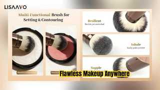 Portable Tri-Color Nylon Hair Makeup Brush